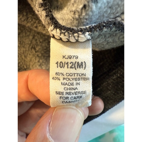 Reflex Kids Heather Gray Love Sequin Zip Up Hoodie - Size 10/12 (M) - Picture 6 of 7